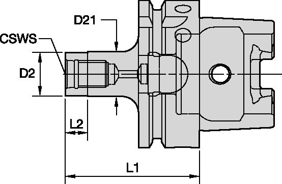 cone HSK63 Forma A (Polegada).
