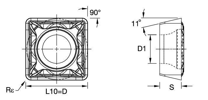 Inserto SPMT-FP KCS10 - Imagem 2