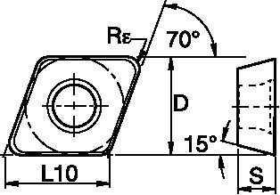 Inserto XDPX-LN para Fresamento - Imagem 2