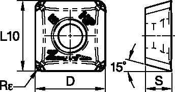Inserto SDPT para Fresamento de Mergulho - Imagem 2